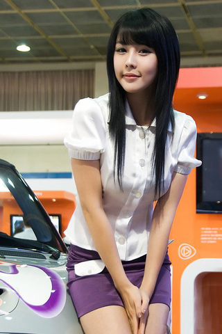 李智友白色衬衫气质性感手机桌面
